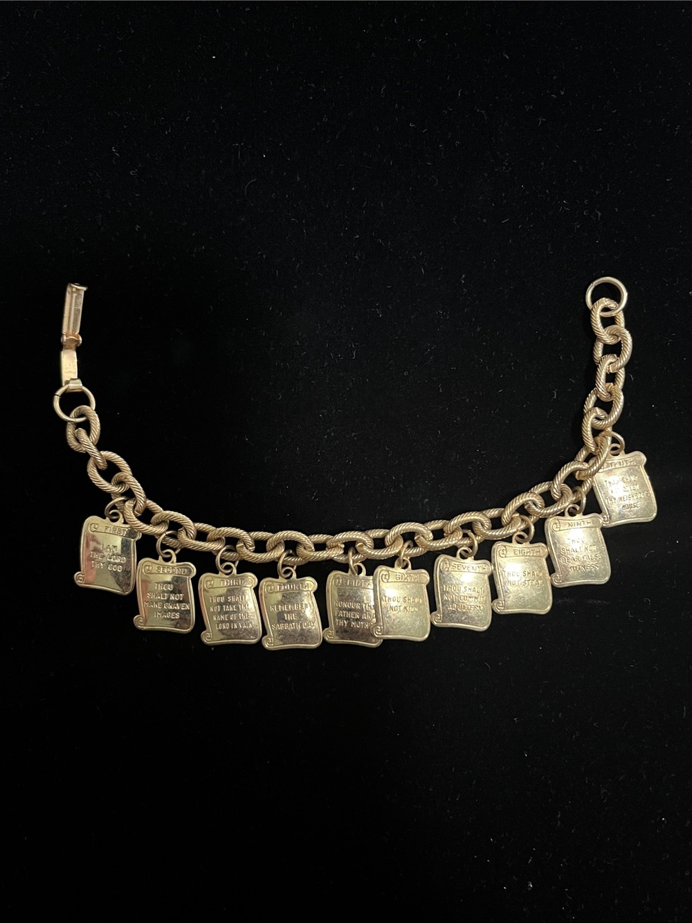 Ten Commandments Charm Bracelet